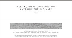 Desktop Screenshot of kosmerlconstruction.com